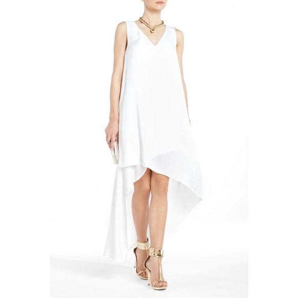 BCBG Max Azria White Asymmetric Dress - Picture 2 of 5